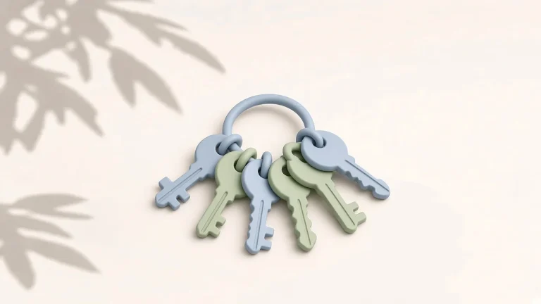 Best MCP servers for Claude Code cover: a pale blue clay key ring holding six blue and green clay keys