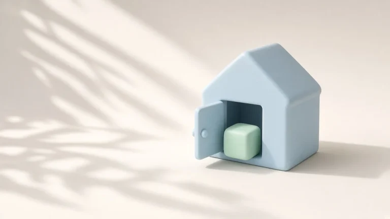 Cursor vs Claude Code cover: a small green cube moving into a pale blue house, one tool living inside another