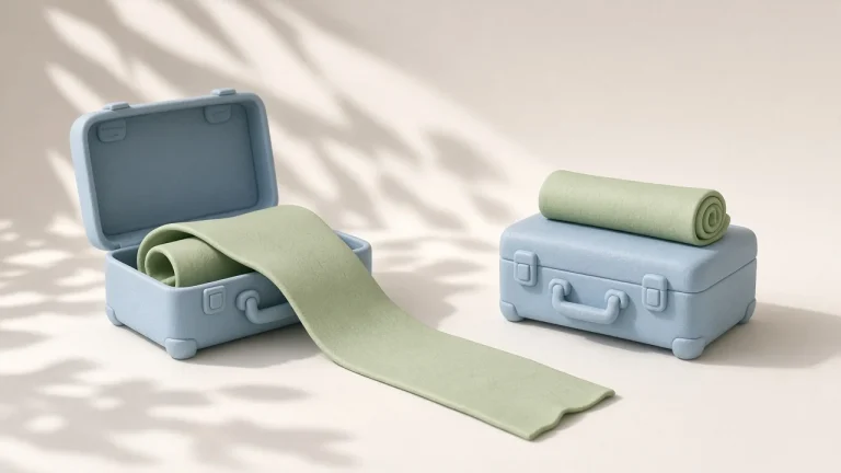Ollama model requires more system memory: a pale blue clay suitcase that cannot close because a long green scroll spills out, next to a closed one with a short scroll on top