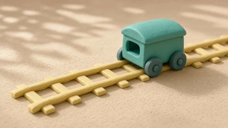Ollama unknown model architecture error: a teal clay train wagon standing on a pale yellow clay track, soft daylight
