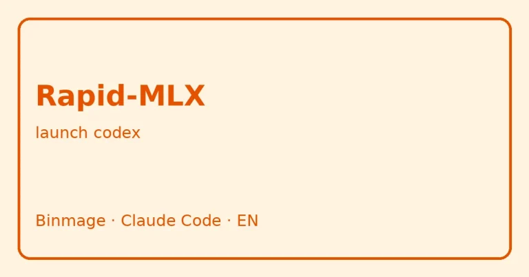 Rapid-MLX launch codex: pale orange clay Mac bridge connecting a local model block to a coding agent